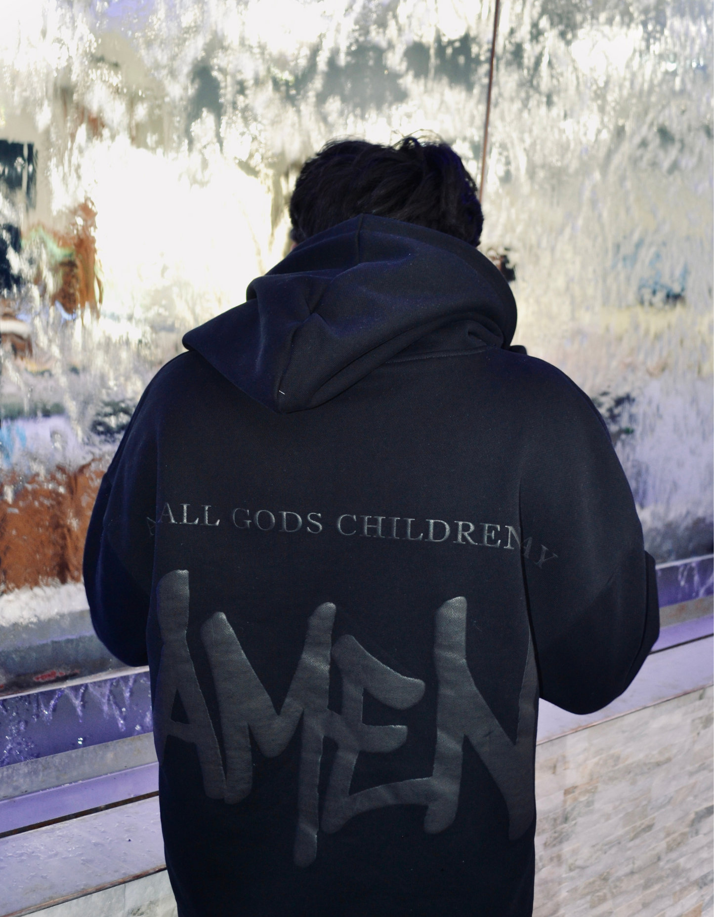 BLACK "AMEN" HOODIE